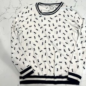 Womens JCrew Pineapple sweater size small